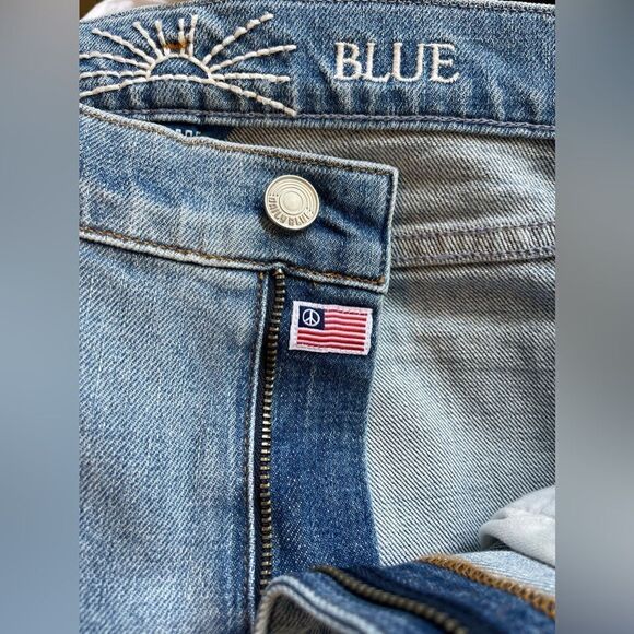 AG Jeans x Daily Blue Peace wide leg flare Denim jeans 26 or 30 NWT - Picture 14 of 15